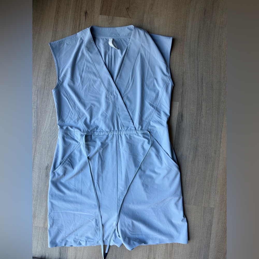 Athleta Light Blue Sleeveless Romper